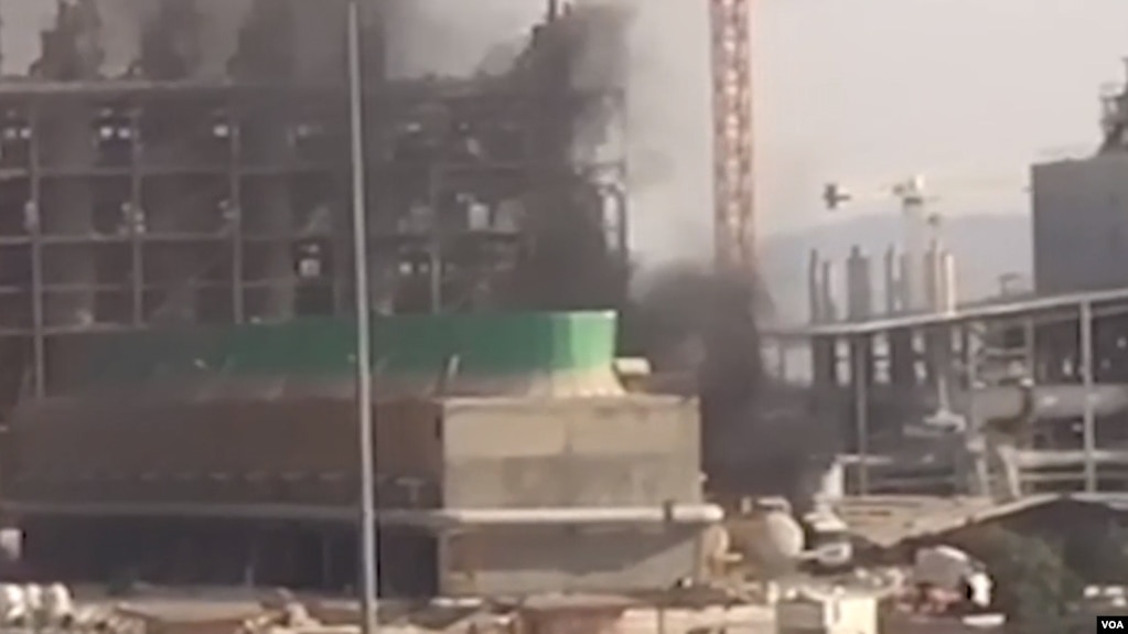 انفجار مخازن کارخانه کربنات سدیم فیروزآباد فارس
