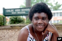 Graduating senior from Enloe High School Malika Mobley has concerns about proposed increases in police presence in schools following the recent Texas school shooting, in Raleigh, North Carolina, June 3, 2022.