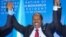 Somalia's new president Hassan Sheikh Mohamud celebrates during his inauguration as his country's 10th president in Mogadishu, Somalia, on June 9, 2022. 