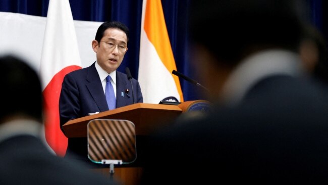 Japan's Prime Minister Fumio Kishida speaks at a news conference following the Quadrilateral Security Dialogue (Quad) leaders meeting at the prime minister's official residence in Tokyo, May 24, 2022.