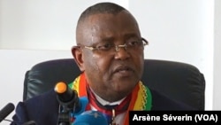 Christian Roger Okemba à Brazzaville, le 3 mars 2019. (VOA/Arsène Séverin)