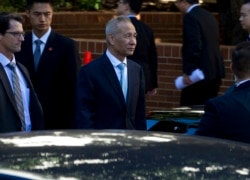 Chinese Vice Premier Liu He leaves after a ministerial-level trade meeting at the Office of the United States Trade Representative, in Washington, Oct. 11, 2019.