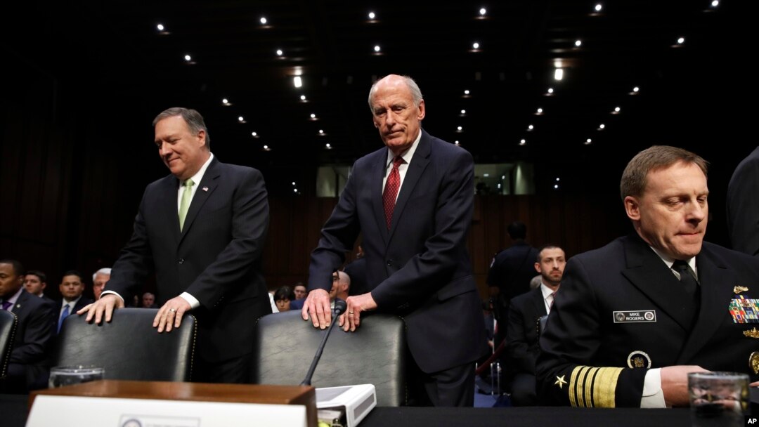El director de Inteligencia, Dan Coats, y el de la Agencia de Seguridad Nacional, almirante Michael Rogers testificarán ante una comisión del Senado.