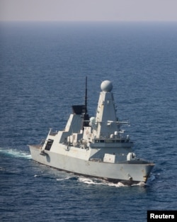 FILE - A view shows HMS Diamond in the Red Sea on Operation Prosperity Guardian, in this handout image taken on January 6, 2024