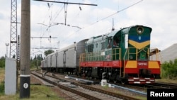 El tren con los cadáveres del vuelo MH17 llegan a Kharkiv, en el este de Ukraine.