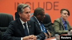 FILE - U.S. Secretary of State Antony Blinken looks on during the Asia-Pacific Economic Cooperation (APEC) summit, in Lima, Peru, Nov. 14, 2024.