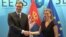 Arhiva - Tadašnji prremijer Srbije Aleksandar Vučić i visoka predstavnica EU za spoljnu politiku i bezbednost Federika Mogerini