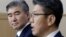 U.S. State Department's Special Representative for North Korea Policy Sung Kim, left, watches as his South Korean counterpart Kim Hong-kyun speaks during a joint press conference after their meeting to exchange views on North Korea's fifth nuclear test conducted on last Friday at the Foreign Ministry in Seoul, South Korea, Tuesday, Sept. 13, 2016.