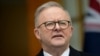 FILE - Australia's Prime Minister Anthony Albanese in Canberra, Australia, Aug. 16, 2024. Albanese said he wants to get children off social media "to have real experiences with real people because we know that social media is causing social harm." 