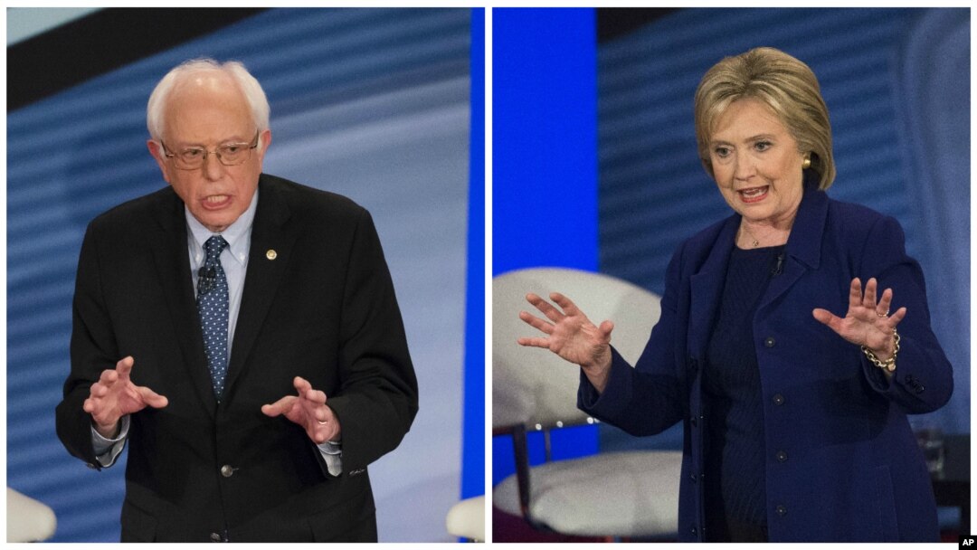 Abakandida b'Abademokarate Bernie Sanders na Hillary Clinton
