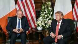 دونالد ترامپ، رئیس جمهوری آمریکا در کنار مایکل مارتین نخست وزیر ایرلند