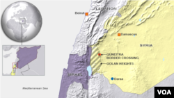 Quneitra border crossing, Golan Heights, Syria