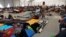 Central American migrants settle in a shelter at the Jesus Martinez stadium in Mexico City, in Mexico City, Jan. 28, 2019.