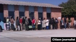 Long voting queue in captured recently in Bulawayo