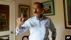 Hugo Torres, a guerrilla commander who once fought with Ortega during Nicaragua's 1979 revolution, gives an interview in Managua, Nicaragua, July 26, 2018.