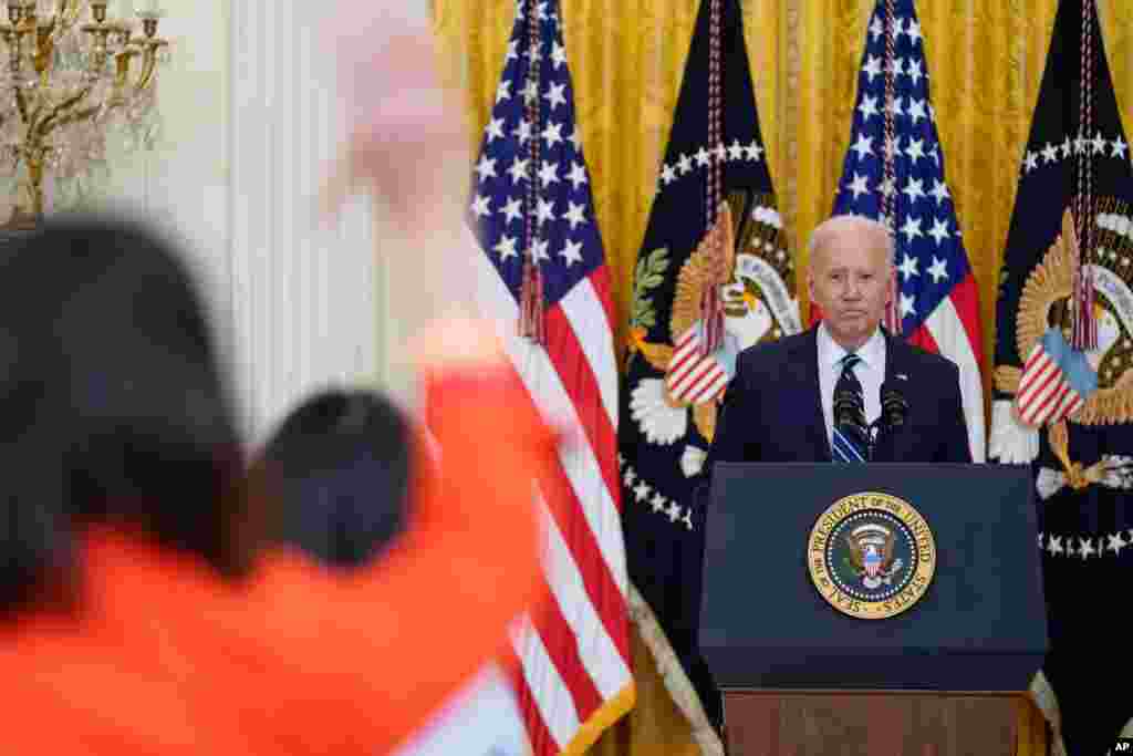 조 바이든 미국 대통령이 백악관에서 취임 후 첫 기자회견을 했다.