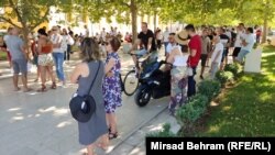 Bosnia and Herzegovina -- Protest of the citizens of Mostar due to general dissatisfaction with the government, July 6, 2022.