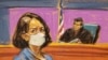 El boceto representa a la asociada de Jeffrey Epstein, Ghislaine Maxwell, en su audiencia de sentencia en Nueva York el 28 de junio de 2022.