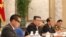 김정은(가운데) 북한 국무위원장이 노동당 중앙군사위원회 제8기 제3차 확대회의를 진행하고 있다. 조선중앙통신이 24일 보도한 장면. 