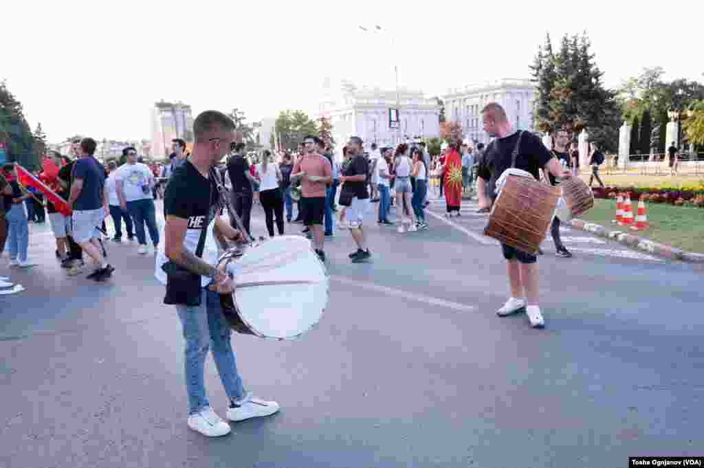 Rally in Skopje, North Macedonia, against the French proposal for start of the EU negotiations, Wednesday 07_06_2022