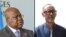 Président Félix Tshisekedi ya RDC, na photo ya loboko ya mwasi, na président PAul Kagame ya Rwanda (D).