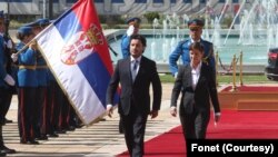 Predsednica tehničke Vlade Ana Brnabić priredila je svečani doček premijeru Crne Gore Dritanu Abazoviću (Fonet)