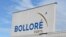 L'enseigne du groupe français Bolloré est vue au sommet du siège de l'entreprise à Abidjan le 12 mai 2020.