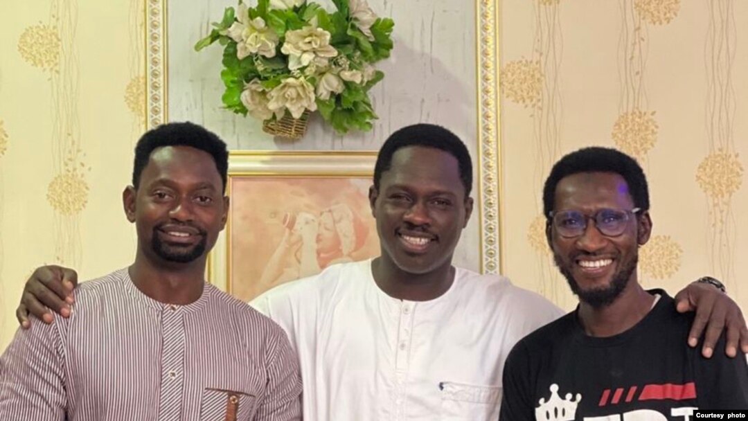 Lawan Ahmad, hagu, Ali Nuhu, tsakiya, marigayi Nura Mustapha, dama (Hoto: Instagram/Ali Nuhu)