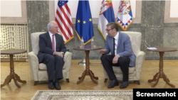 Ambasador SAD Kristofer Hil na sastanku sa predsednikom Srbije Aleksandrom Vučićem 