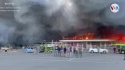 Ataque con misiles rusos impacta centro comercial en Ucrania