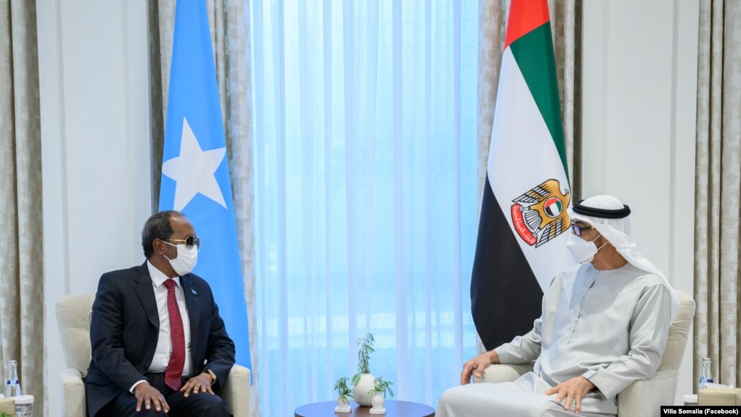 Madaxweyne Xasan Sheekh iyo Sheikh Mohamed bin Zayed Al Nahyan