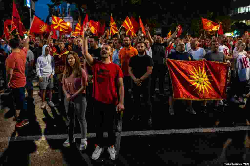 Rally in Skopje against the French proposal for EU negotiation 