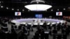 File: A view of the Meeting of the North Atlantic Council Session with heads of state at the NATO summit at the IFEMA arena in Madrid, June 30, 2022. 