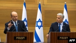 ისრაელის პრემიერ-მინისტრი ნაფტალი ბენეტი და საგარეო საქმეთა მინისტრი იაირ ლაპიდი, იერუსალიმი, 2022 წლის 20 ივნისი