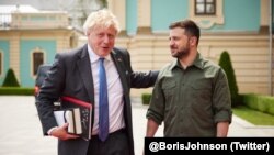 Boris Johnson and Volodymir Zelensky in Kyiv