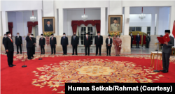 Presiden Jokowi melantik menteri dan wamen sisa masa jabatan periode tahun 2019-2024, di Istana Negara, Jakarta, Rabu (15/06/2022).(Foto: Humas Setkab/Rahmat)