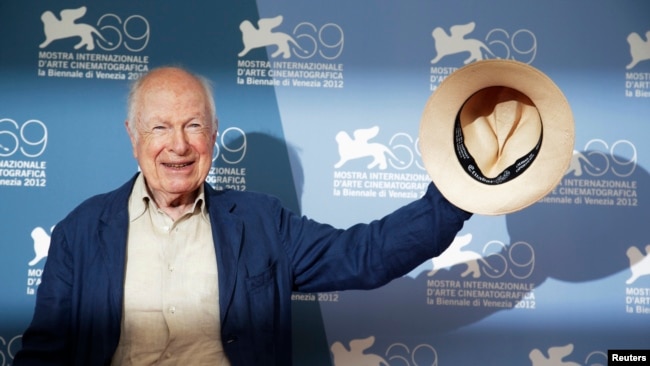 FILE - British director Peter Brook poses during a photocall of the movie