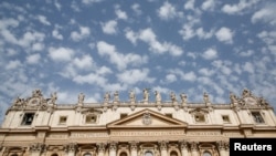 A view of Saint Peter's Basilic facade at the Vatican, June 22, 2022.