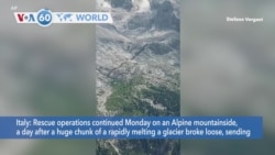 VOA60 World- Search continues after avalanche in Italy killed at least six people