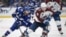 Colorado Avalanche defenseman Cale Makar (8) controls the puck next to Tampa Bay Lightning center Anthony Cirelli (71) during the third period of Game 4 of the NHL hockey Stanley Cup Finals on June 22, 2022, in Tampa, Fla. The Avalanche eventually won the Cup.