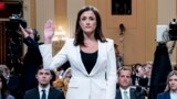 Cassidy Hutchinson, former aide to Trump White House chief of staff Mark Meadows, is sworn in to testify as the House select committee investigating the Jan. 6 attack on the U.S. Capitol holds a hearing at the Capitol in Washington, June 28, 2022. 