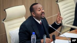 Ethiopia's Prime Minister Abiy Ahmed addresses lawmakers at the parliament in Addis Ababa, July 7, 2022.