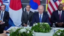 美日韩领导人在马德里会晤 