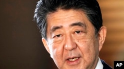 资料照片：日本前首相安倍晋三。