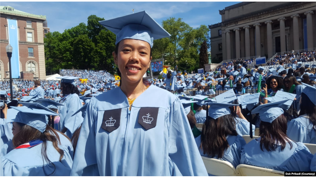 Kartika Putri saat diwisuda di Columbia University. (Foto: Courtesy)