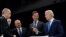 US President Joe Biden (R) speaks with Netherland's Prime Minister Mark Rutte (2nd R), Turkish President Recep Tayyip Erdogan (L) and
Foreign minister Mevlut Çavusoglu (3rd L) at the NATO summit in Madrid, June 29, 2022.