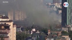 Misiles rusos caen en la capital de Ucrania