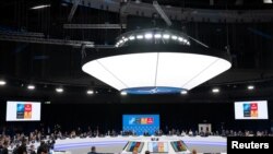 Una vista general de la cumbre de la OTAN en Madrid, España, el 29 de junio de 2022. 