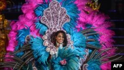 FILE - Contestant Tiffany Coleman of Nicaragua competes during the Miss International Queen 2019 transgender beauty pageant in Pattaya, Thailand, on March 8, 2019.