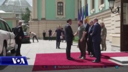 Udhëheqësit e Francës, Gjermanisë dhe Italisë, në Kiev
